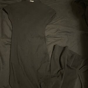 Women’s black maxi dress.